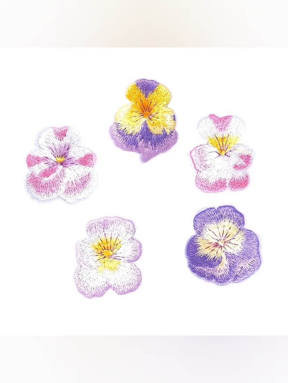5pc Panst Floral Embroidery Patches Appliqués